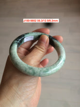 Load image into Gallery viewer, 52-63mm certified Type A 100% Natural dark green/white/black Jadeite Jade bangle group with defects GL1