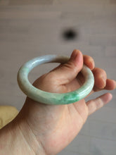 Load image into Gallery viewer, 57mm certified Type A 100% Natural sunny green/white/purple/brown(FU LU Shou) round cut Jadeite Jade bangle AF78-8925