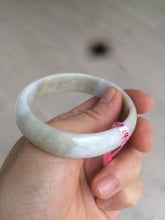 Load image into Gallery viewer, 52mm certified Type A 100% Natural green/purple oval Jadeite Jade bangle AQ40