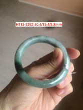 Load image into Gallery viewer, Sale! 49-54mm certified Type A 100% Natural dark green/white/black Jadeite Jade bangle with defects group GC30