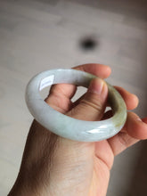 Load image into Gallery viewer, 53.8mm certified Type A 100% Natural light yellow green Jadeite Jade bangle AK45-0450