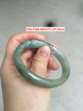 Load image into Gallery viewer, Sale! 49-54mm certified Type A 100% Natural dark green/white/black Jadeite Jade bangle with defects group GC30