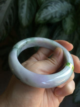 Load image into Gallery viewer, 57.7mm certified type A 100% Natural green/white/purple Jadeite Jade bangle AC44-6203