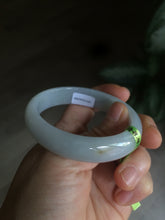 Load image into Gallery viewer, 51.5mm Certified Type A 100% Natural light green/yellow jadeite jade bangle A58-2868
