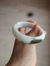 Load image into Gallery viewer, 55mm Certified type A 100% Natural green/white Jadeite bangle C77-7762