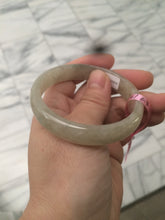 Load image into Gallery viewer, 53mm Certified Type A 100% Natural icy watery yellow/light green Jadeite Jade bangle U3-5619