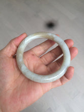 Load image into Gallery viewer, 57.3mm 100% Natural beige brown round cut nephrite Jade bangle HT57