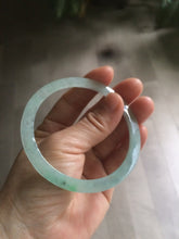 Load image into Gallery viewer, 58.6mm Certified Type A 100% Natural icy watery green super thin style Jadeite bangle M52