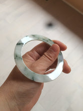 Load image into Gallery viewer, 53.6mm Certified type A 100% Natural green flying flowers Jadeite Jade bangle AB65