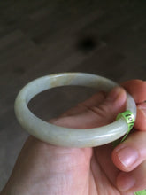 Load image into Gallery viewer, 54.7mm Certificated Type A 100% Natural yellow oval jadeite jade bangle AC37-8526