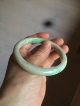 Load image into Gallery viewer, 59.5mm Certified Type A 100% Natural sunny green/yellow Jadeite Jade bangle D53-2599