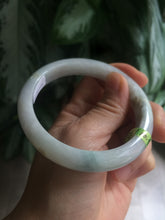Load image into Gallery viewer, 57.8mm certified type A 100% Natural light green/purple Jadeite Jade bangle Q20-5749
