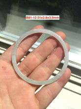 Load image into Gallery viewer, 44-51 mm Type A 100% Natural light green/purple Jadeite Jade kids/small adult hand B81