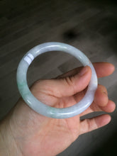 Load image into Gallery viewer, 57.8mm certified 100% natural light green/purple/orange (福禄寿) round cut jadeite jade bangle M74-3054