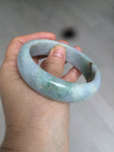 Load image into Gallery viewer, 57.6mm certified type A 100% Natural green yellow purple jadeite jade bangle K94-9897