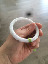 Load image into Gallery viewer, 55.2mm Certified 100% natural Type A green/purple/white round cut jadeite jade bangle R79-1885