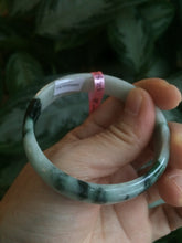 Load image into Gallery viewer, 52.5mm certified Type A 100% Natural green thin Jadeite Jade bangle AE17-6891
