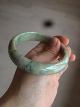 Load image into Gallery viewer, 59.5mm certified Type A 100% Natural sunny green gray yellow purple (FU LU Shou)Jadeite bangle D68-3750