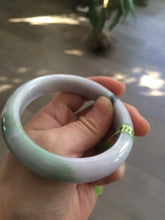 Load image into Gallery viewer, 57.4mm certified Type A 100% Natural green/purple Jadeite Jade bangle AE6-6198