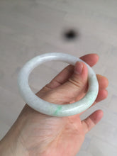 Load image into Gallery viewer, 57mm Certified type A 100% Natural sunny green/purple/white round cut Jadeite Jade bangle W71-6536
