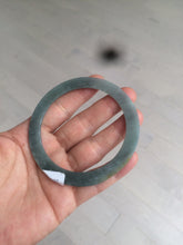Load image into Gallery viewer, 58.1mm Certified Type A 100% Natural green/blue/gray/yellow super thin style Guatemala Jadeite bangle M51-7049