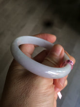 Load image into Gallery viewer, 51.3mm Certified Type A 100% Natural green light purple Jadeite Jade oval bangle AD53-3154