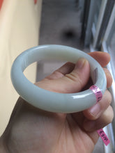 Load image into Gallery viewer, 55.9mm Certified Type A 100% Natural white Jadeite Jade bangle W63-6216