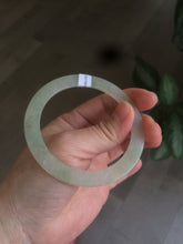 Load image into Gallery viewer, 55.2 mm certified Type A 100% Natural icy green/yellow super thin Jadeite bangle AH48-1451
