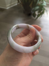 Load image into Gallery viewer, 55mm Certified 100% natural Type A green/purplejadeite jade bangle R77-2597