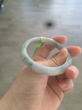 Load image into Gallery viewer, 53.7mm certificated Type A 100% Natural light green/gray Jadeite Jade bangle R67-7251