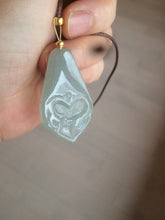 Load image into Gallery viewer, 100% Natural light green love pinky promise jadeite Jade pendant necklace AB80-4358 Best gift for valentines!