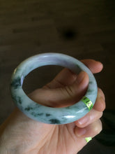 Load image into Gallery viewer, 57.7mm certified type A 100% Natural green/white/purple Jadeite Jade bangle AC44-6203