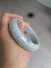 Load image into Gallery viewer, 57.6mm certified type A 100% Natural green white jadeite jade bangle K93-1031