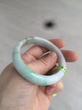 Load image into Gallery viewer, 51mm Certified Type A 100% Natural sunny green/black oval Jadeite Jade bangle AJ9-5097