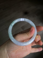 Load image into Gallery viewer, 57.8mm certified 100% natural light green/purple/orange (福禄寿) round cut jadeite jade bangle M74-3054
