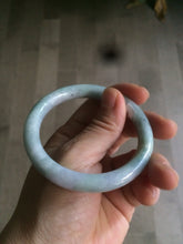 Load image into Gallery viewer, 53.8mm Certified type A 100% Natural green/purple round cut Jadeite Jade bangle U89-0527