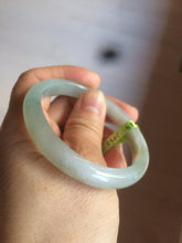 Load image into Gallery viewer, 50.5mm Certified Type A 100% Natural icy green brown oval Jadeite Jade bangle E55-3561