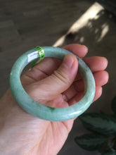 Load image into Gallery viewer, 53.6mm Certified Type A 100% Natural sunny apple green Jadeite Jade bangle AE5-2745