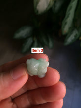 Load image into Gallery viewer, Type A 100% Natural light green/white Jadeite Jade 3D little piggy pendant Add on item! Not sale individually. AB piggy