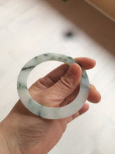Load image into Gallery viewer, 53.6mm Certified type A 100% Natural green flying flowers Jadeite Jade bangle AB65
