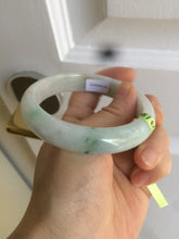 Load image into Gallery viewer, 57.5mm Certified Type A 100% Natural white/green/yellow Jadeite Jade bangle E54-0272