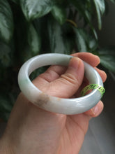 Load image into Gallery viewer, 52.7mm certified Type A 100% Natural green/brown/white Jadeite Jade bangle AE22-3033