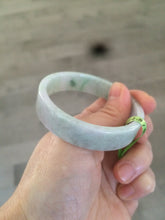 Load image into Gallery viewer, 52mm Certified type A 100% Natural sunny green/purple Jadeite Jade bangle X79-7275