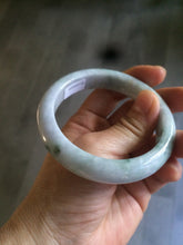 Load image into Gallery viewer, 56mm certificated Type A 100% Natural light green/purple Jadeite Jade bangle L126-9559