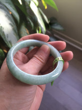 Load image into Gallery viewer, 53.6mm Certified Type A 100% Natural sunny apple green Jadeite Jade bangle AE5-2745