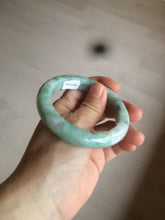 Load image into Gallery viewer, 54.5mm Type A 100% Natural sunny green/white Jadeite Jade bangle AT29-2409