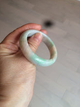 Load image into Gallery viewer, 48mm Type A 100% Natural sunny green/purple/yellow ovalJadeite Jade bangle X105-9226