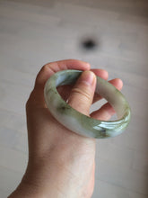 Load image into Gallery viewer, 57.6mm certified type A 100% Natural brown/balck/white jadeite jade bangle C72-4152