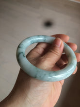 Load image into Gallery viewer, 56.5mm Certified 100% natural Type A light green/yellow with green flying flowers round cut jadeite jade bangle AS65-1634