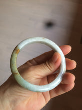 Load image into Gallery viewer, 59mm Certified Type A 100% Natural white/yellow/green Jadeite Jade bangle D59-0575